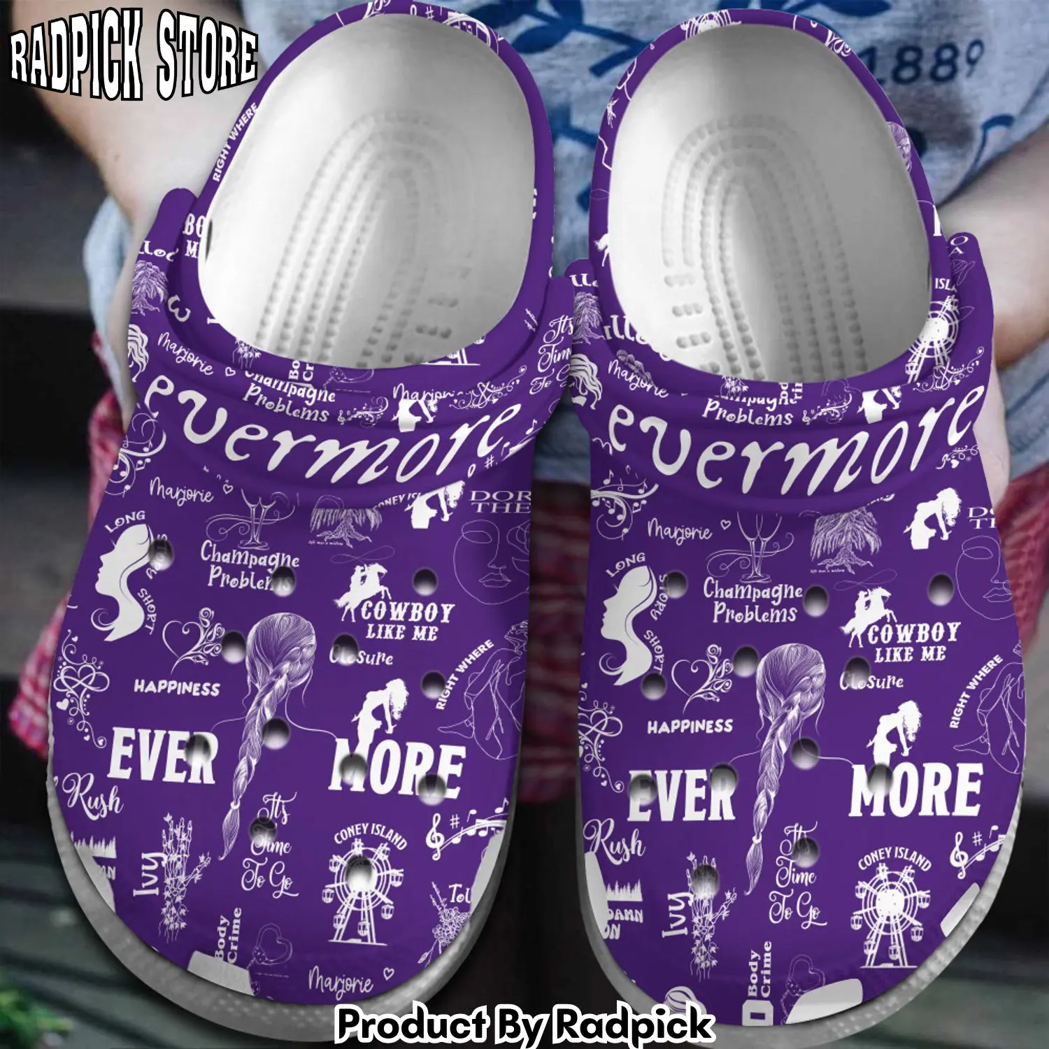 Radpick taylor swift music evermore clogs shoes comfortable for men women zgx rp652881